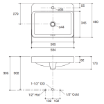 Kohler KT-2660X-1 Forefront 單孔長方形檯上面盆